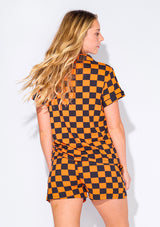 Women's - Catnapper Set (Checkmate - Orange) - FINAL SALE