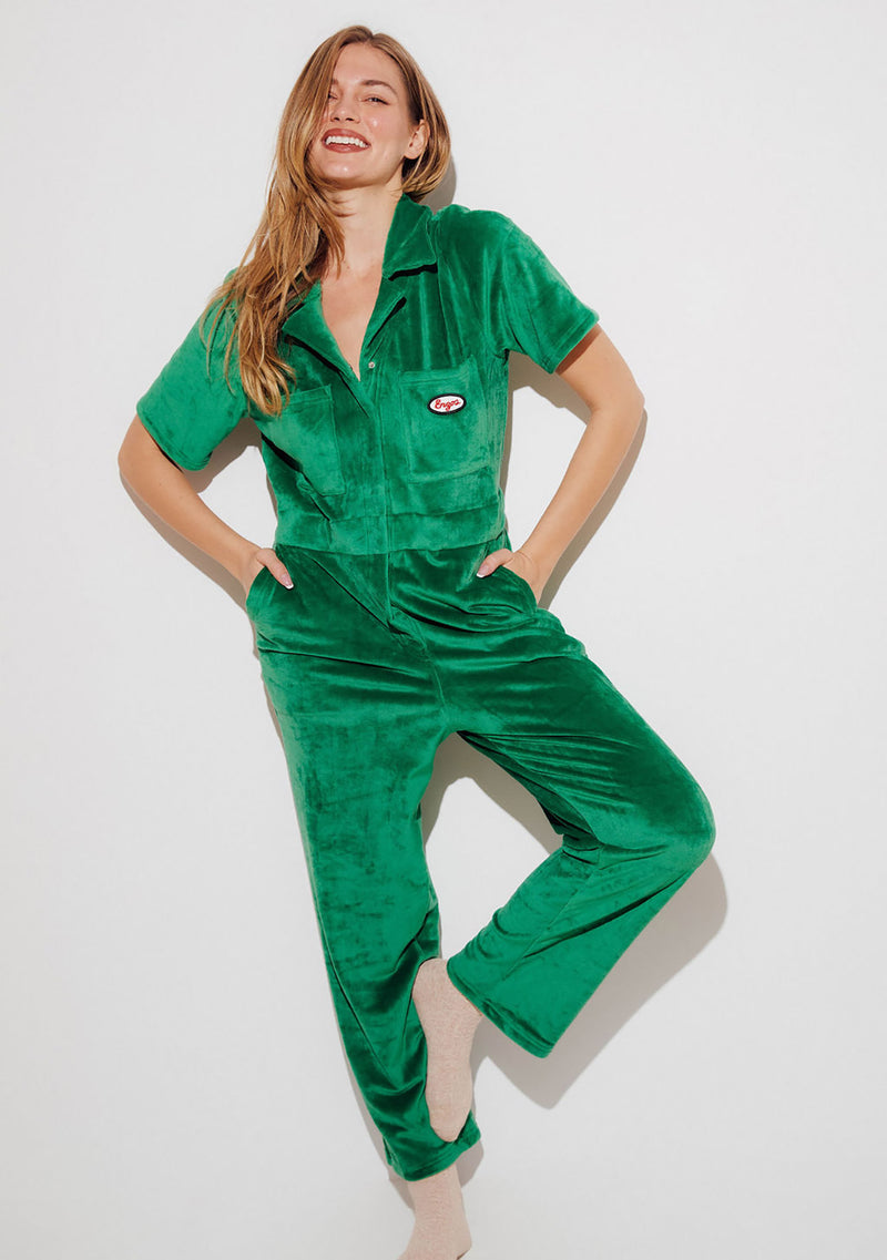 Women's - Aprés Velour Jumpsuit - Green