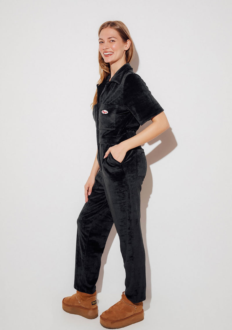 Women's - Aprés Velour Jumpsuit - Black