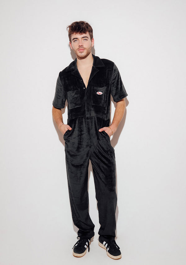 Men's - Aprés Velour Jumpsuit - Black